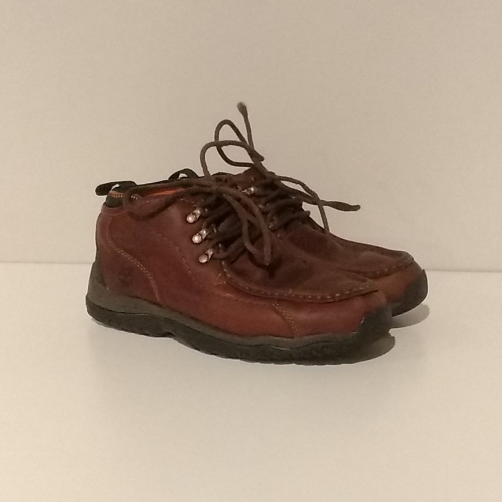 Timberland boys leather boots size 1.5